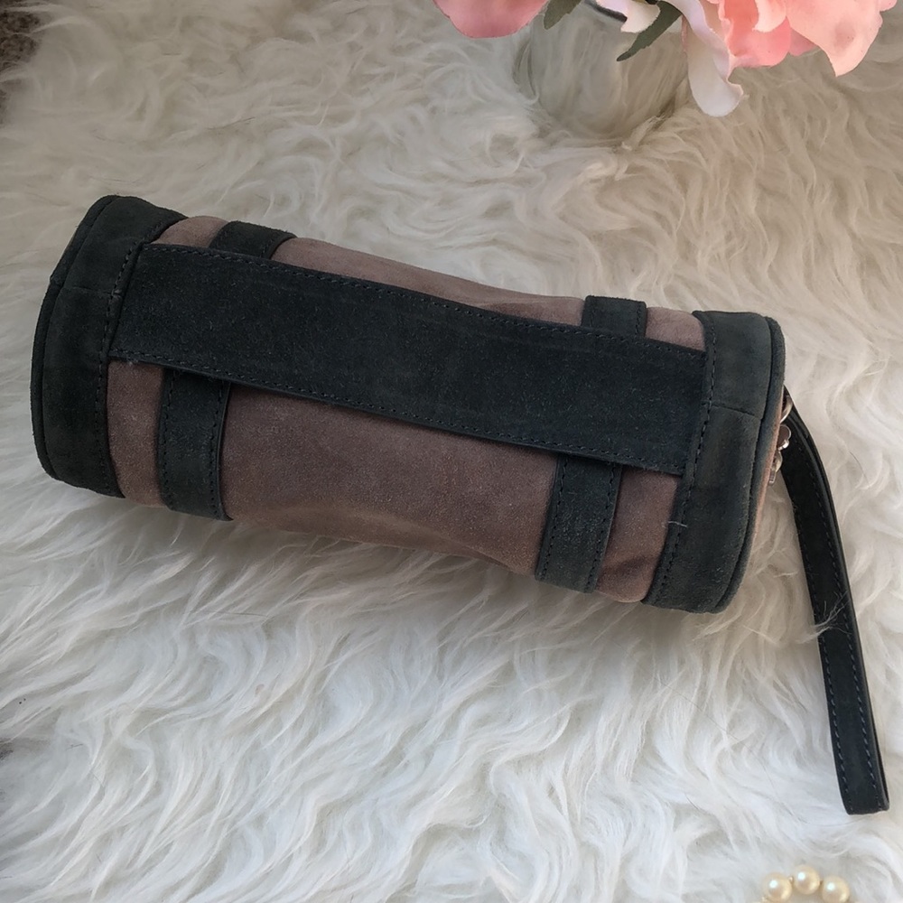 RARE • WORTH NEW YORK • Suede Leather Barrel Crossbody Adjustable Bag w/ Dustbag - Picture 14 of 16